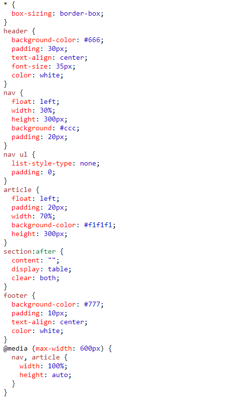 آموزش Layout در HTML